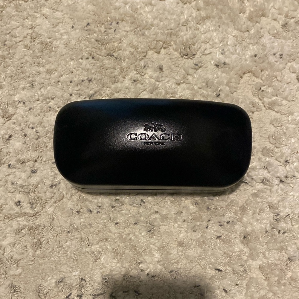 Coach sunglasses case with cleaning cloth
